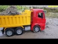 Excavators work under the river #Roller truck, Dump truck toys | Car Videos