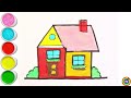 How To Draw A House Step By Step | House Drawing For Kids