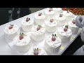 The cake is full of hidden strawberries! popular korean strawberry cake - Korean street food