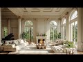 Morning Spring Luxury Living Room Space With Positive Jazz Music 🌤️🍀 Relaxing Jazz Background Music