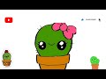 How to Draw Cactus Easy and Cute#drawing#cutedrawing