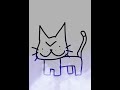 Demonic kitten but its my friends drawing of a cat