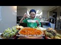 SUB)먹방 VLOG)닥치고로제떡볶이&식빵튀김 맵싸한고추치킨&양념치킨&싸이플렉스버거&더블필레오피쉬버거 황치즈디저트 빵&아이스크림 다쿠아즈 유부우동 마라탕면 디저트파티 MUKBANG