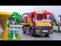 Playmobil Polizei Einsatz mit Fussball-Fans am Bahnhof Diorama