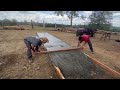 Pouring Concrete Slab for our Sawmill