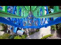 Aftershock between the rails on-ride 4K POV @60fps Silverwood Theme park