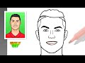 How to DRAW CRISTIANO RONALDO - DRAW CR7