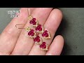 For beginners /Heart motif bracelet and earrings