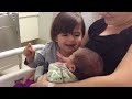 Baby Meets Newborn for the First Time - Cute Baby Videos