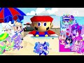 The Mane 4, A.I Sisters, and Peni Parker react to (Smg4) R64: Mario’s Road Trip (Swear Warning)