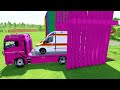 TRANSPORTING ALL AMBULANCE EMERGENCY CARS WITH MAN TRUCKS ! Farming Simulator 22