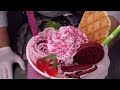 Fanta Cherry Ice Cream Rolls | how to make Fanta to Ice Cream - fast ASMR Hand Sounds & Movements