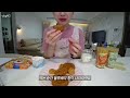 Sub) Vlog#8 Snow cheese+Kimbap+Papa John's brownie+Fav ice cream mochi cookie choux+Egg tarts