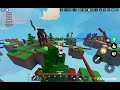 Playing Roblox bedwars doubles with my friend ( on tablet)