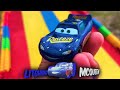 Clean up muddy minicars & disney pixar car convoys! Play in the garden