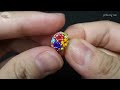 Multicolor beaded bead earrings. How to make beaded earring. Beading tutorial