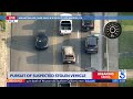 Officers pursue driver in suspected stolen vehicle in South L.A.