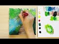 How to paint lake landscape step by step? 🌳