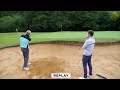 I show Dad EASIEST way to get out of ANY Bunker - LIVE GOLF LESSON
