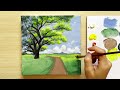 How to paint a spring landscape step by step? 🌳