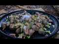 Cooking stuffed liver with Vegetables​​​ #outdoorcooking #campfirecooking #food #beachlife #foodie