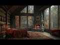 Relaxing Rain And Fireplace Sounds 🔥🌧️ Cozy Cabin Fire Ambience For Sleep | Soothing Rainfall