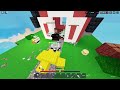 playing Roblox Bedwars :D