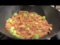 Stir Fry Pork with A Choy, Celtuce/You Mai Choy/Chinese Lettuce, Sautéed Recipe (English Subtitles)