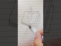 How to Draw a Open Book in Easy way | step by step easy Drawing  for beginners  #shorts