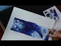 Creating Art with Only Blue Paint! | The Mystical King
