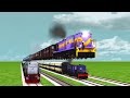 Eight Trains on Diamond Crossing | bumpy and Cross Forked Railroad :--: Train simulator