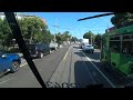 Driver's View Tram 59 Flinders St to Moonee Ponds Melbourne