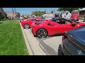 MANY GATED FERRARIS AT THE ITALIAN FESTIVAL CAR SHOW