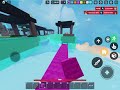 Playing roblox bed wars