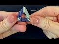 Triangle beaded earrings | Elegant design | Beading tutorial