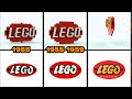 Evolution of LEGO Logo Made of LEGO (1934-2024) | Comparison