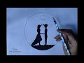 How to draw a romantic boy and girl|| very eady step||#tishaartdrawing