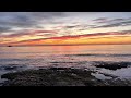 Beautiful Sunrise at the Beach with Calming Sound of Waves | 4K Ultra HD