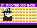FIND THE ODD EMOJI OUT by Spotting The Differences | Odd One Out Puzzle | Find The Odd Emoji Quizzes