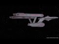 Unused Flyby Footage of the Original Enterprise Composited on a Starfield.