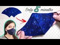 It only takes 5 minutes to sew a simple mask | Face mask sewing tutorial | DIY face mask at home