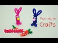 Pipe Cleaner Bunny ,Pipe Cleaner Carrot ,diy pipe cleaner crafts ,easy,