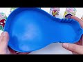Satisfying Video l Mixing All My Smoothie Slime in Glitter Baby Shark Rainbow Bathtub Cutting ASMR