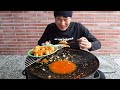 얼큰한 솥뚜껑 스팸순두부찌개 먹방 (장모님표깍두기)ㅣSpam soft tofu stew MUKBANG EATING SHOW Korean food