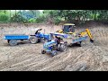 Nwe Jcb Backhoe Machine Fully Loading Soil Soil Swaraj 744 Fe And Xt New Sonalika Sikandar Tractor
