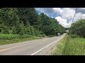 Kenworth W900 Jake Brakes Down The Hill And Blows Train Horn!