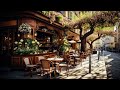 Spring Day Jazz at Outdoor Coffee Shop Ambience 🌸 Relaxing Piano Jazz Instrumental Music to Working