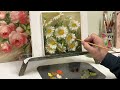 DAISIES / PAINTING STEP BY STEP / WHITE FLOWERS / PAINTING TECHNIQUES TO LEARN AND RELAX