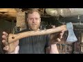 Forging a wrapped eye axe from railroad scrap