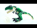 Lego Creator Tyrannosaurus Rex - T-Rex Dinosaur toys - Stop motion dinosaurs speed Build 31058
